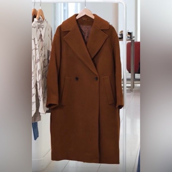 Women's Double-Breasted Coat - Picture 8 of 8